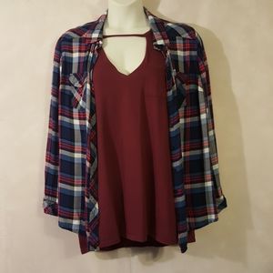 Torrid V-neck Cutout Tee